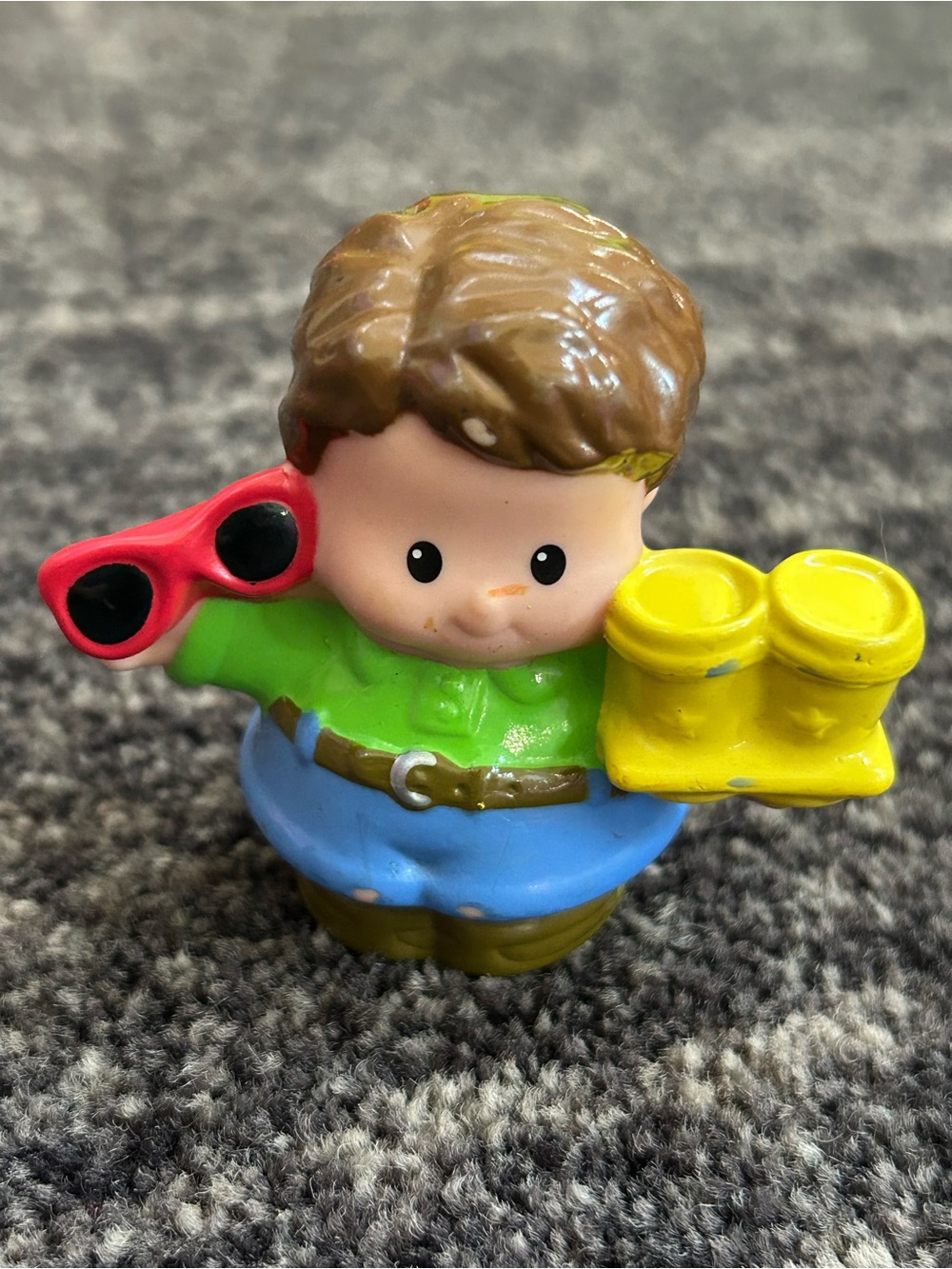 Fisher-Price Little People Dad Figure Happy Sounds Home Green Shirt Boots